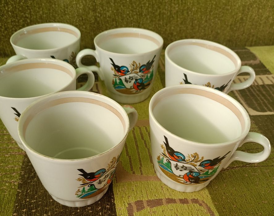 Komplet 6 kubków PRL