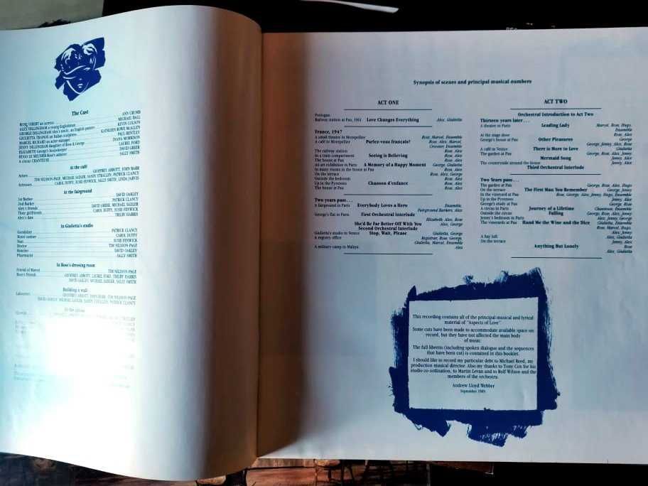 LP (duplo) Andrew Lloyd Webber – Aspects Of Love (1989)