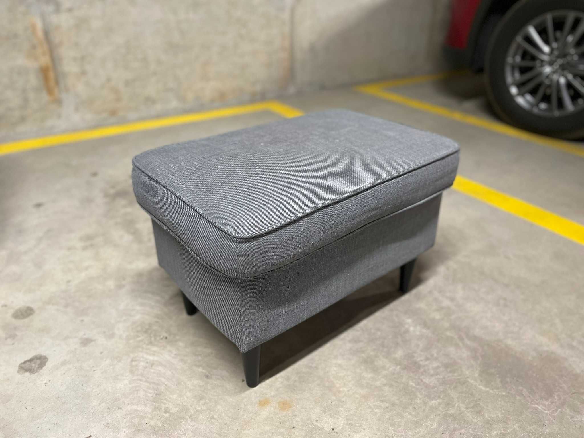 Fotel uszaty STRANDMON + podnóżek Ikea