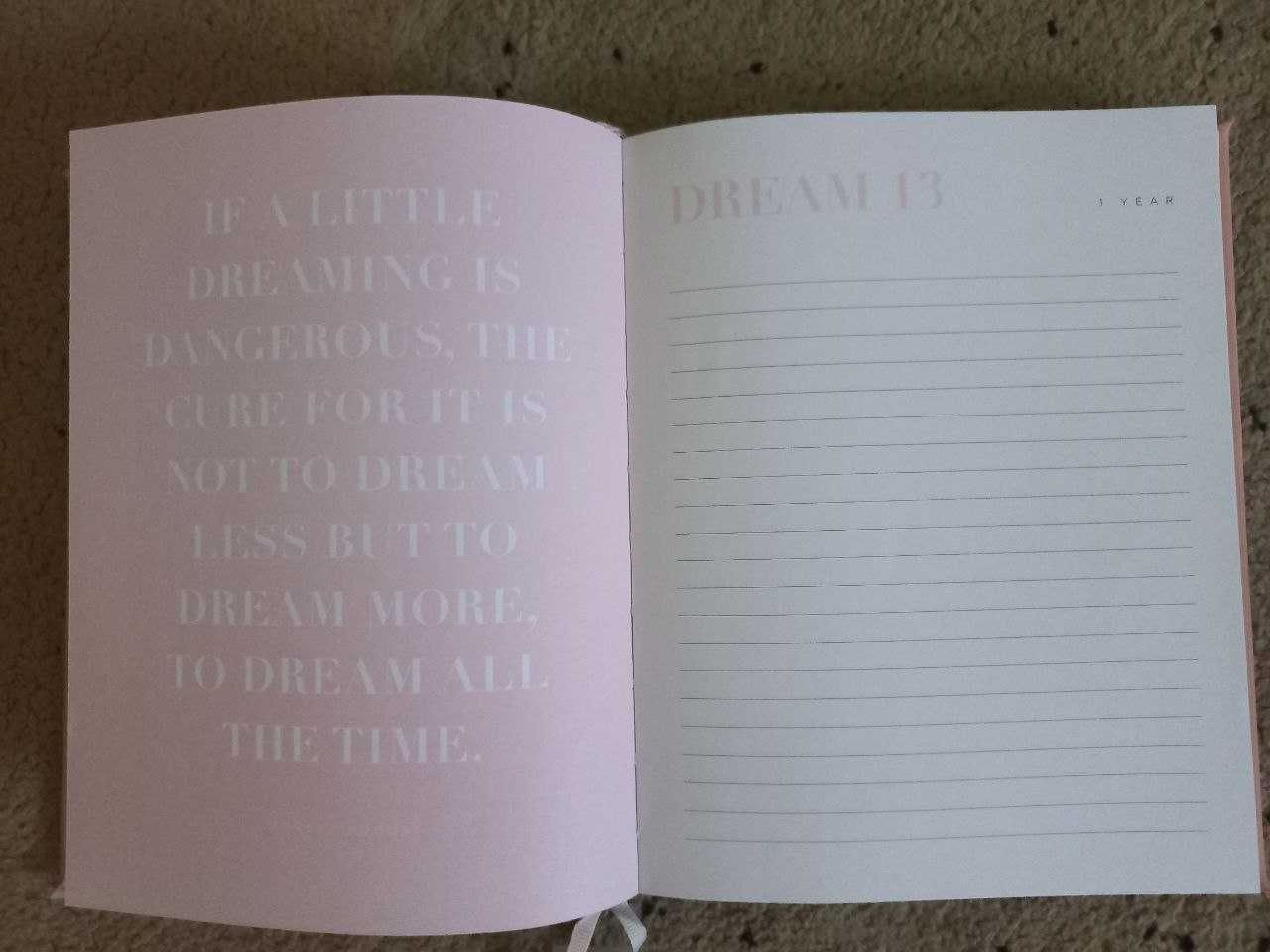 Новий блокнот Dreams journal, журнал-книга мрій/бажань велюр, нубук