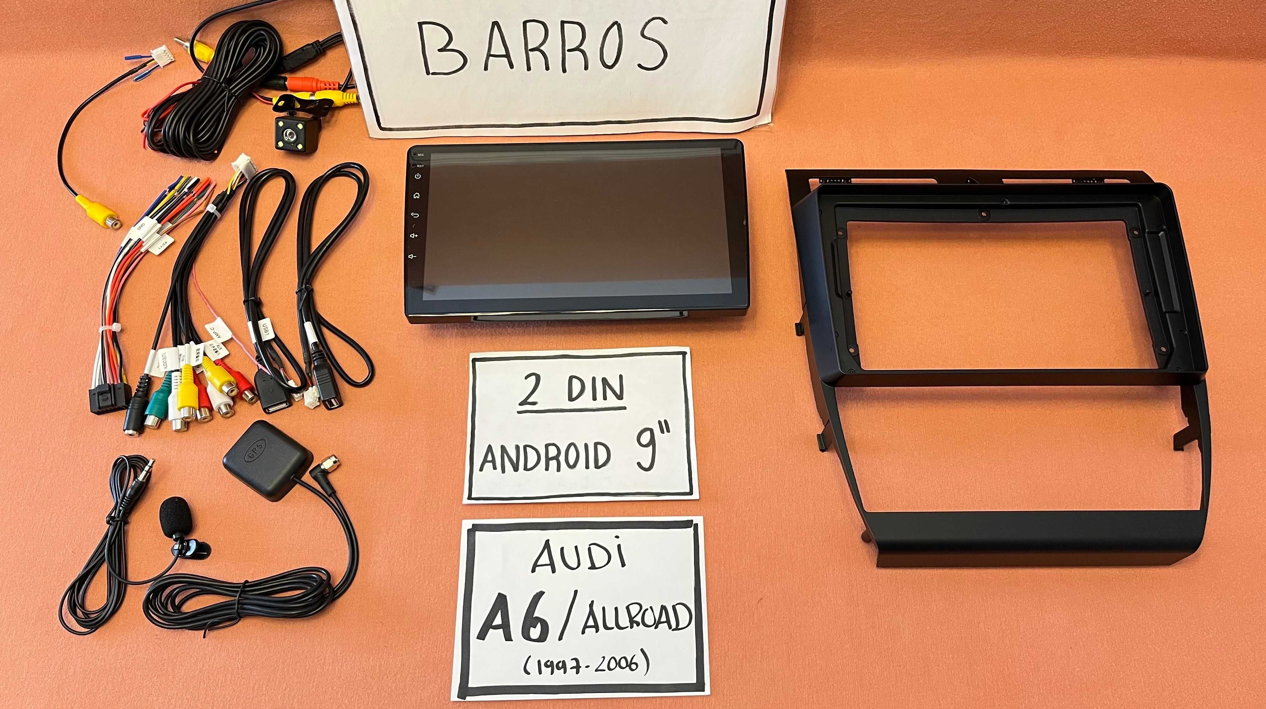 Rádio 2DIN 9" [4+32GB] • AUDI A6 (1997 a 2005) • Android • Allroad C5