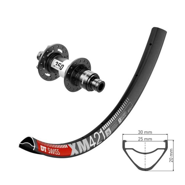 Koło tylne DT Swiss XM421 29'' + DT Swiss 350, all mountain, XC
