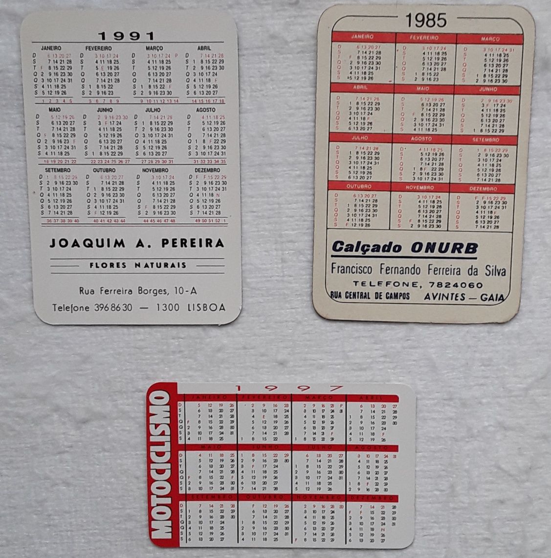 Calendários de bolso - Tema: Motos