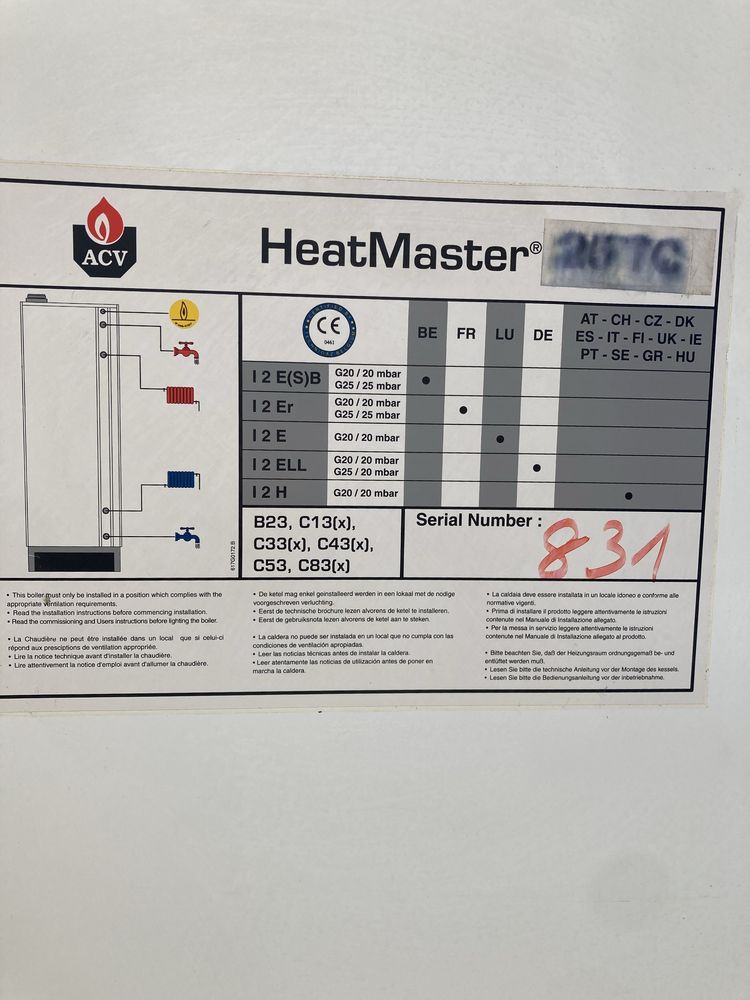Kocioł Piec centralnego ogrzewania ACV Heat Master 25TC