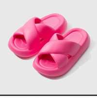 Розовые шлепки сандали кроксы 36- 37р пена