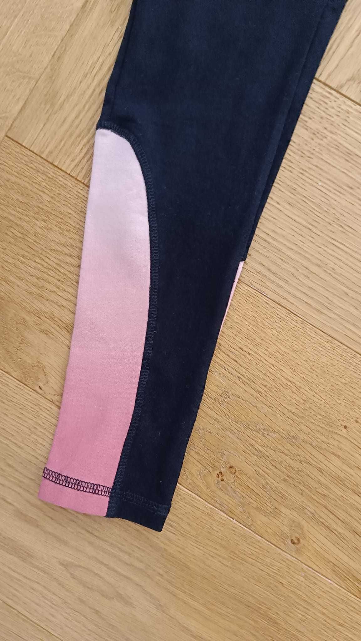 Nowe damskie legginsy XS 32/34 crivit czarne róż sportowe