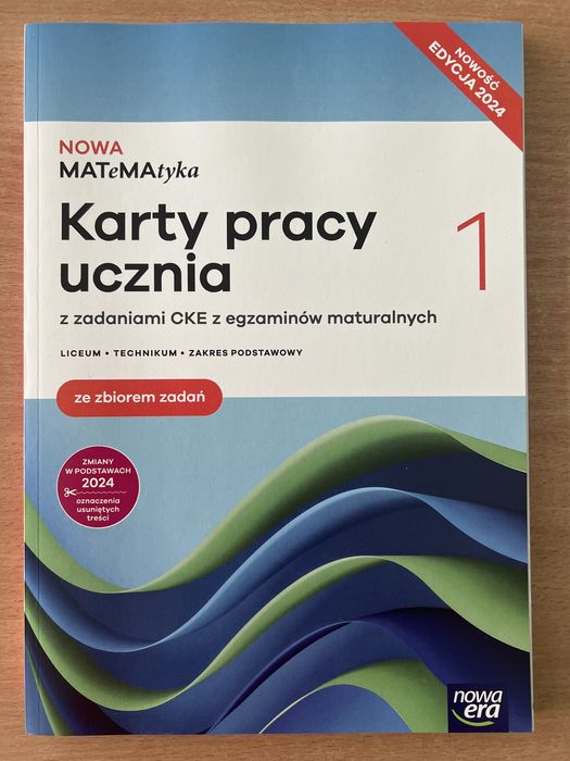 Karty pracy ucznia 1 Ze zbiorem zadań. Matematyka  Nowa Era.