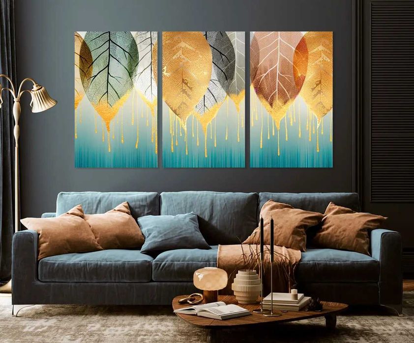 Декор. Модульная картина в гостиную / спальню Абстракція 70х130 см