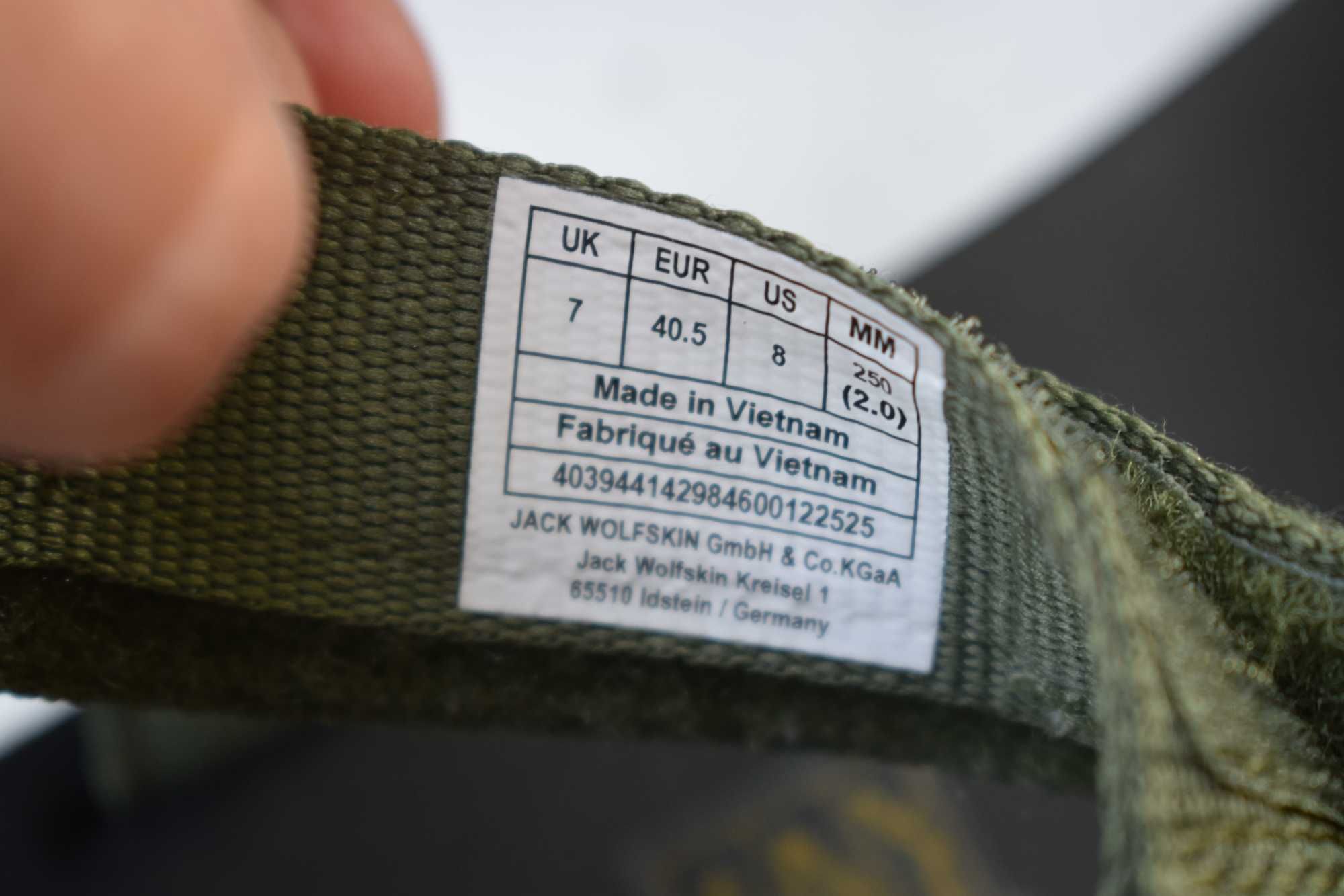 босоножки сандали сандалии на липучках Jack Wolfskin р. 40,5 хаки