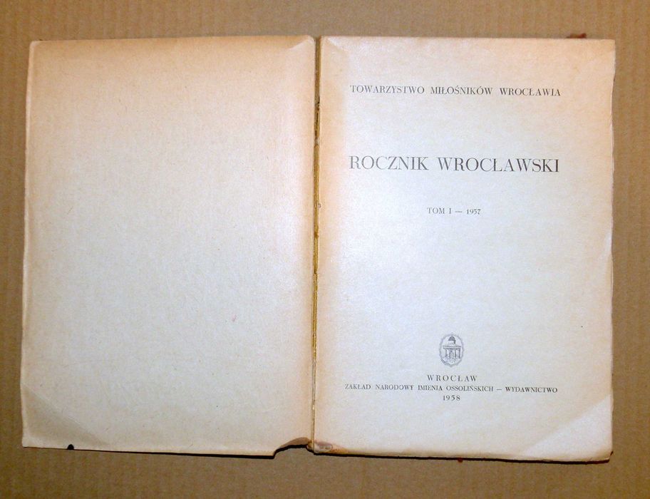 Rocznik Wrocławski Tom 1 1957
