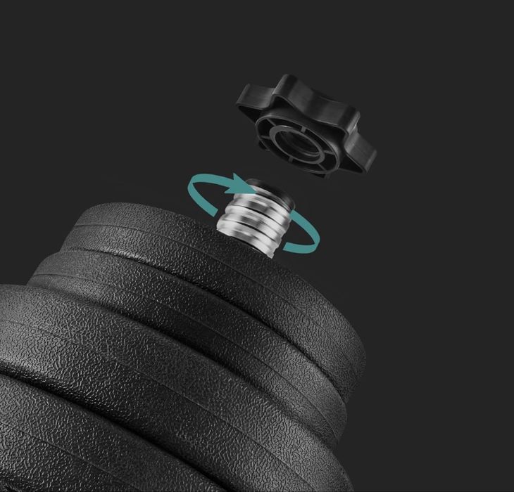 Zestaw hantli z łączeniem rury stalowej sztanga 30 kg