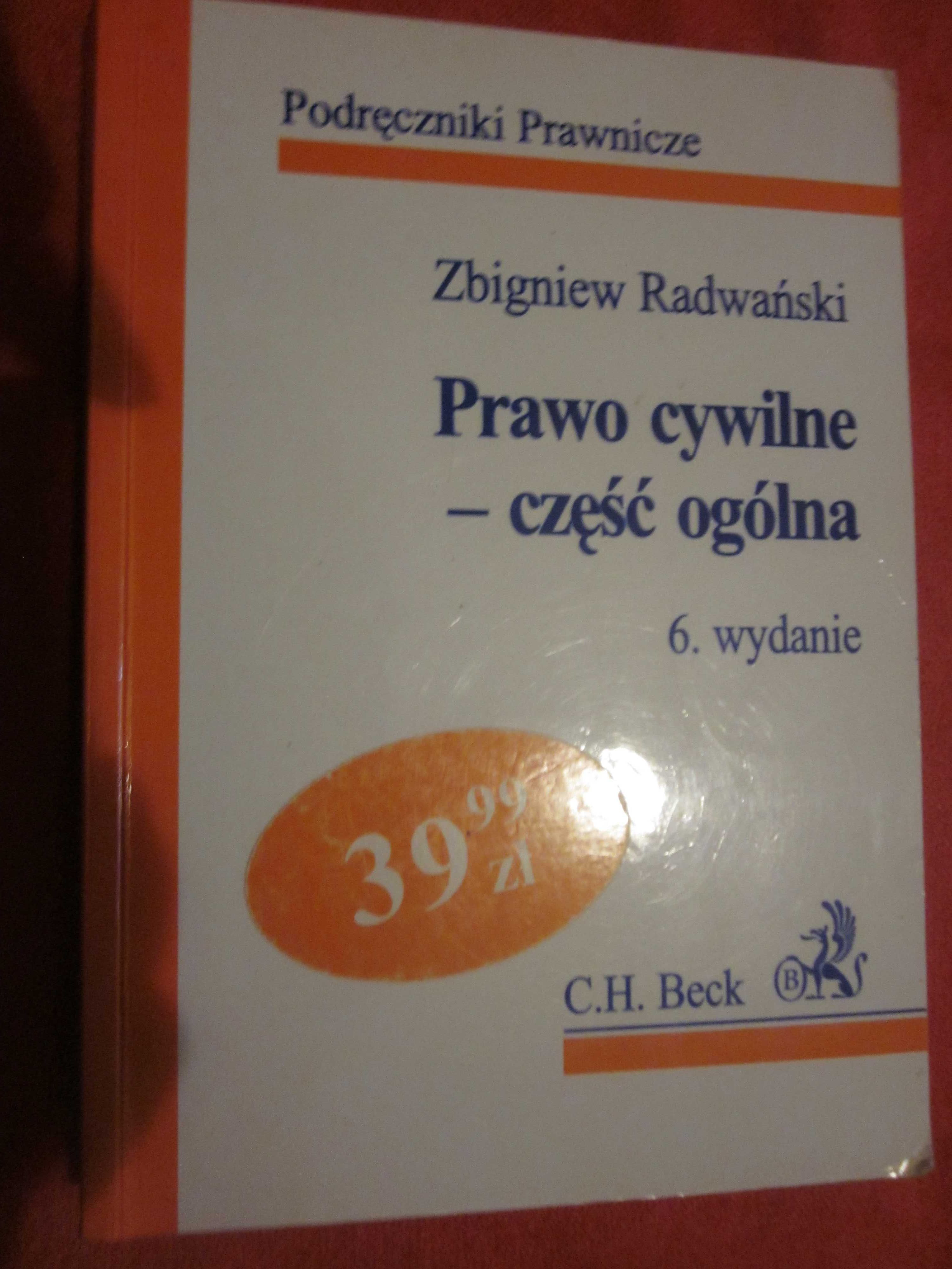 Radwański- Prawo cywilne, cz. ogólna