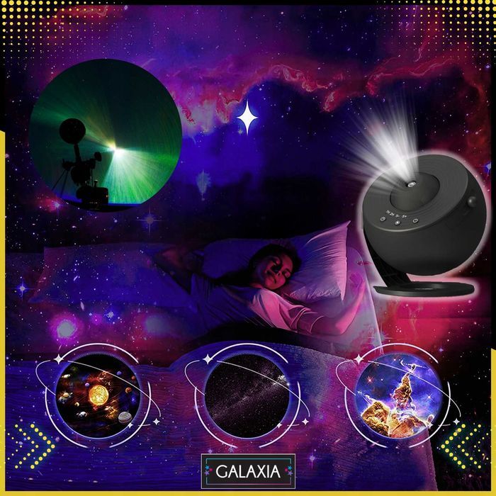 PROJEKTOR GWIAZD PLANETARIUM Rzutnik Nieba Lampka Nocna Dla Dzieci LED