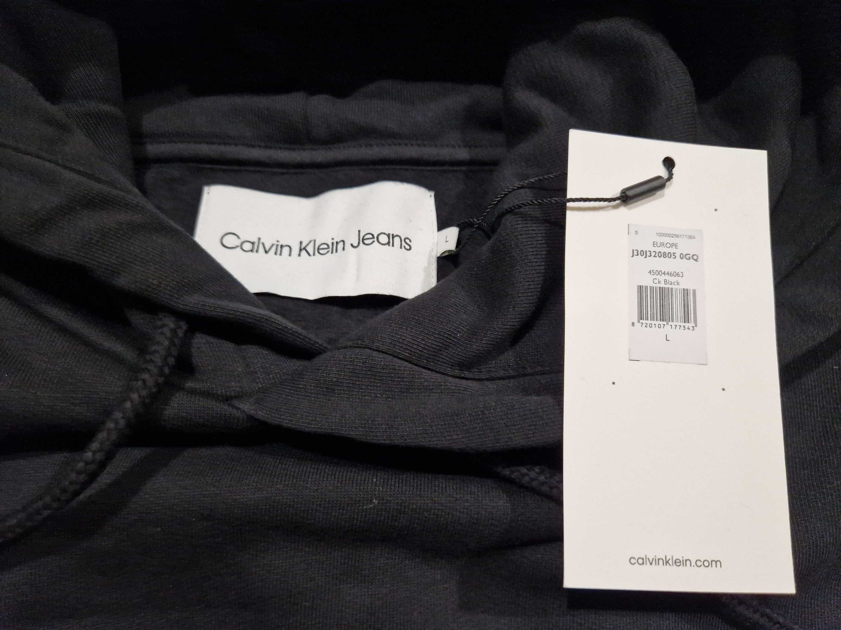 CALVIN KLEIN JEANS Bluza z Kapturem Męska L Oryginalna