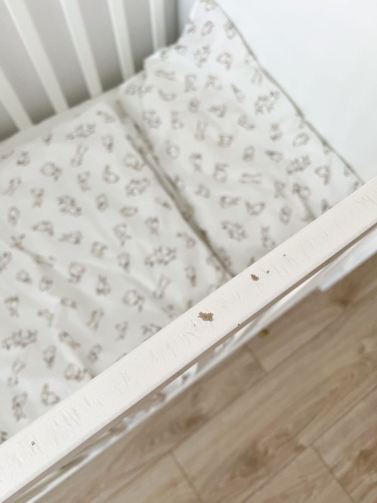 Łóżeczko Bellamy Marylou 60x120 z szufladą + Materac Hevea Baby Max