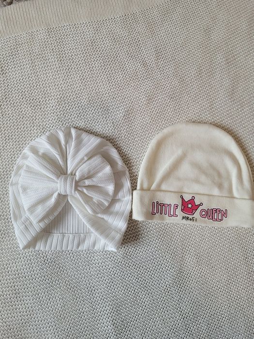 Czapki niemowlęce 2 szt