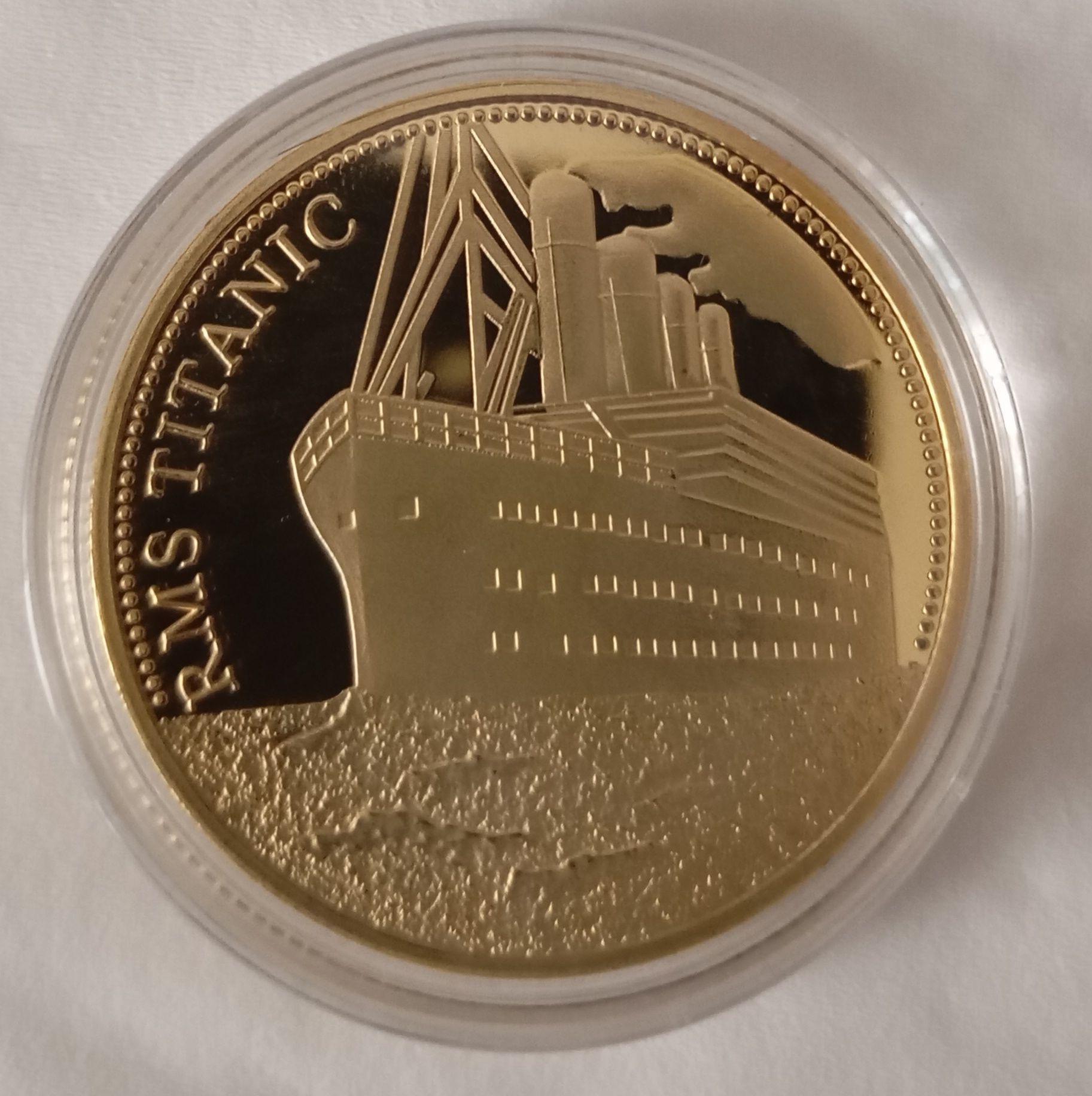 Medalhas do Titanic RMS dourada e prateada