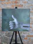 Obraz malowany sprayem  "Like it" 50x40cm