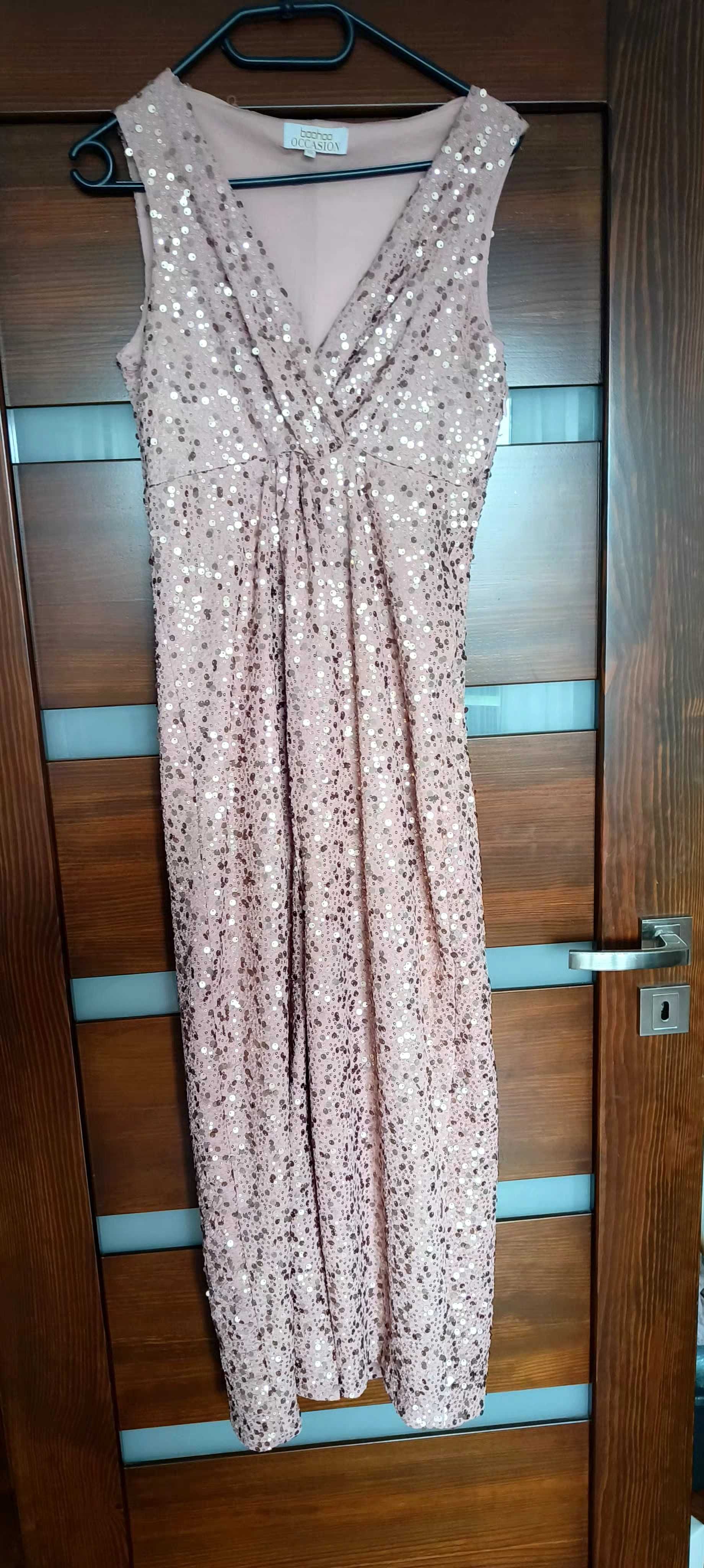 Sukienka MIDI cekinowa ciążowa elegancka
