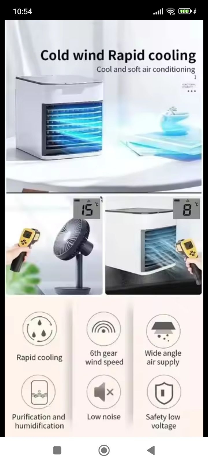 Ventilador de ar condicionado/mini refrigerador de ar