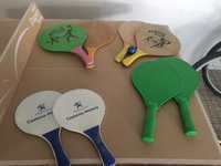 4 conjuntos raquetes tenis praia