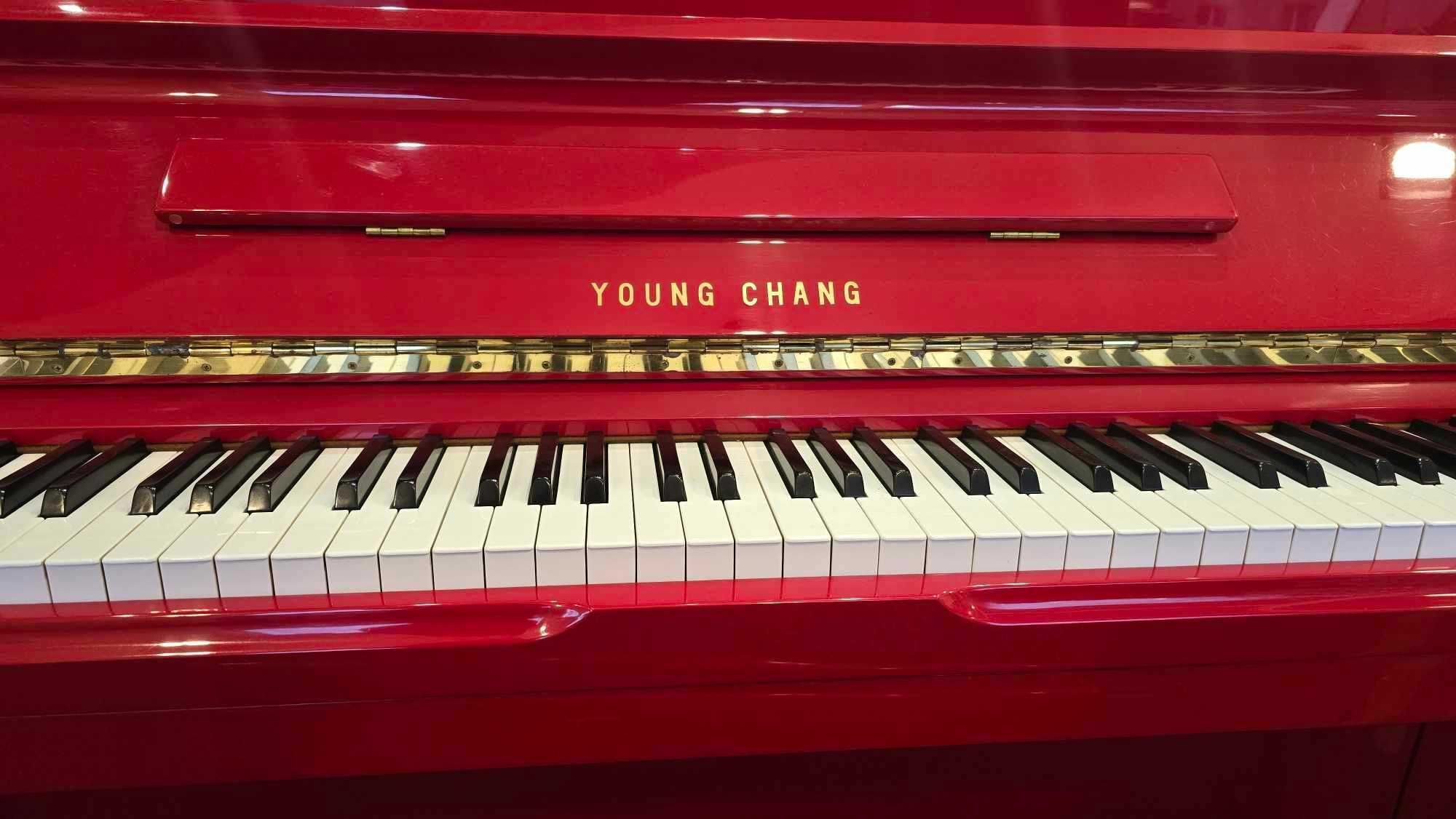 Wyjątkowe czerwone pianino Young Chang 121 cm , gwarancja, transport