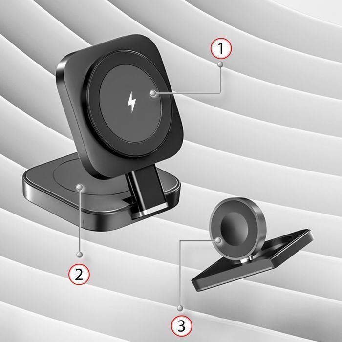 Ładowarka indukcyjna Qi Mag Safe 15W do iPhone Apple Watch AirPods