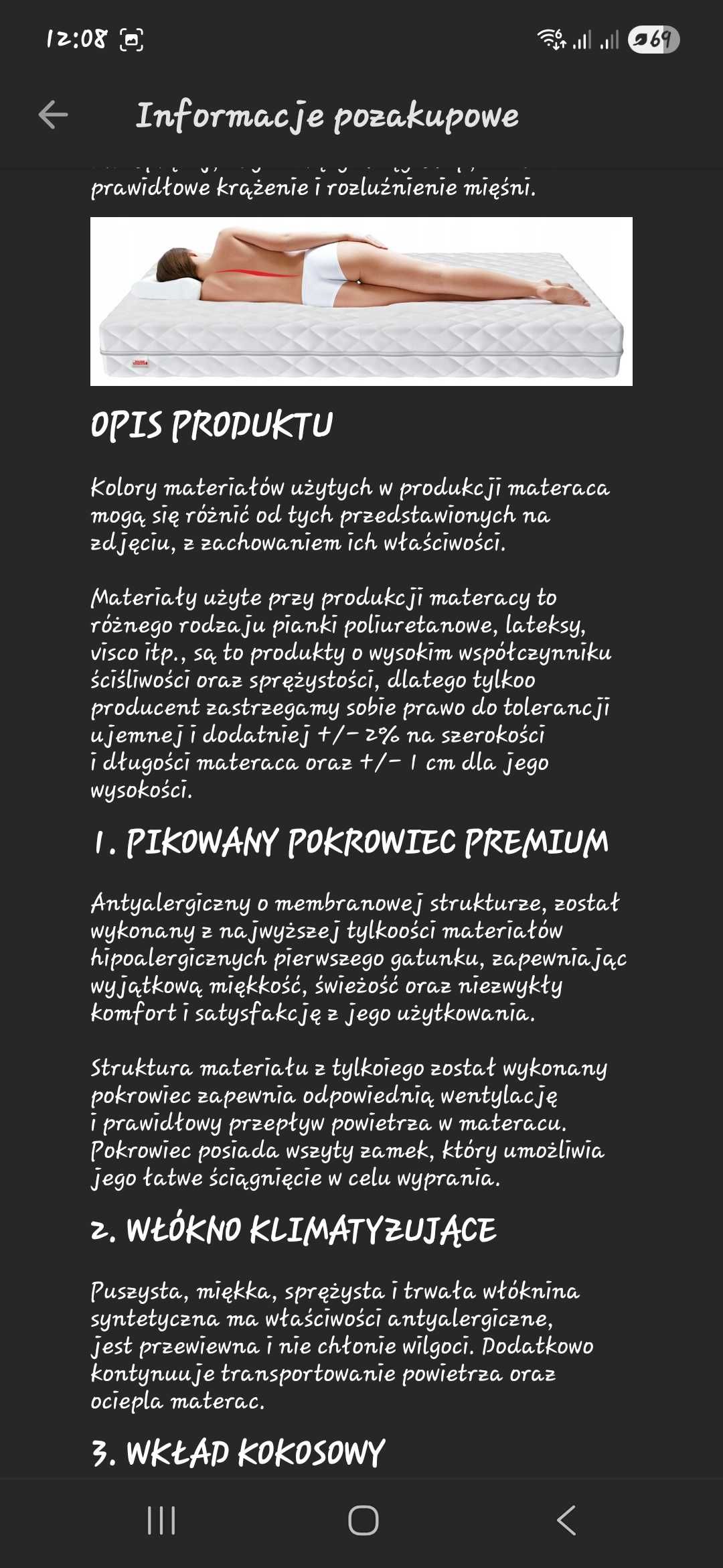 Materac kieszonkowy opal