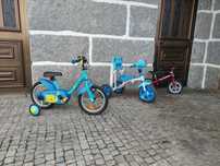 Bicicleta criança btwin bicicleta s/pedais chico e triciclo