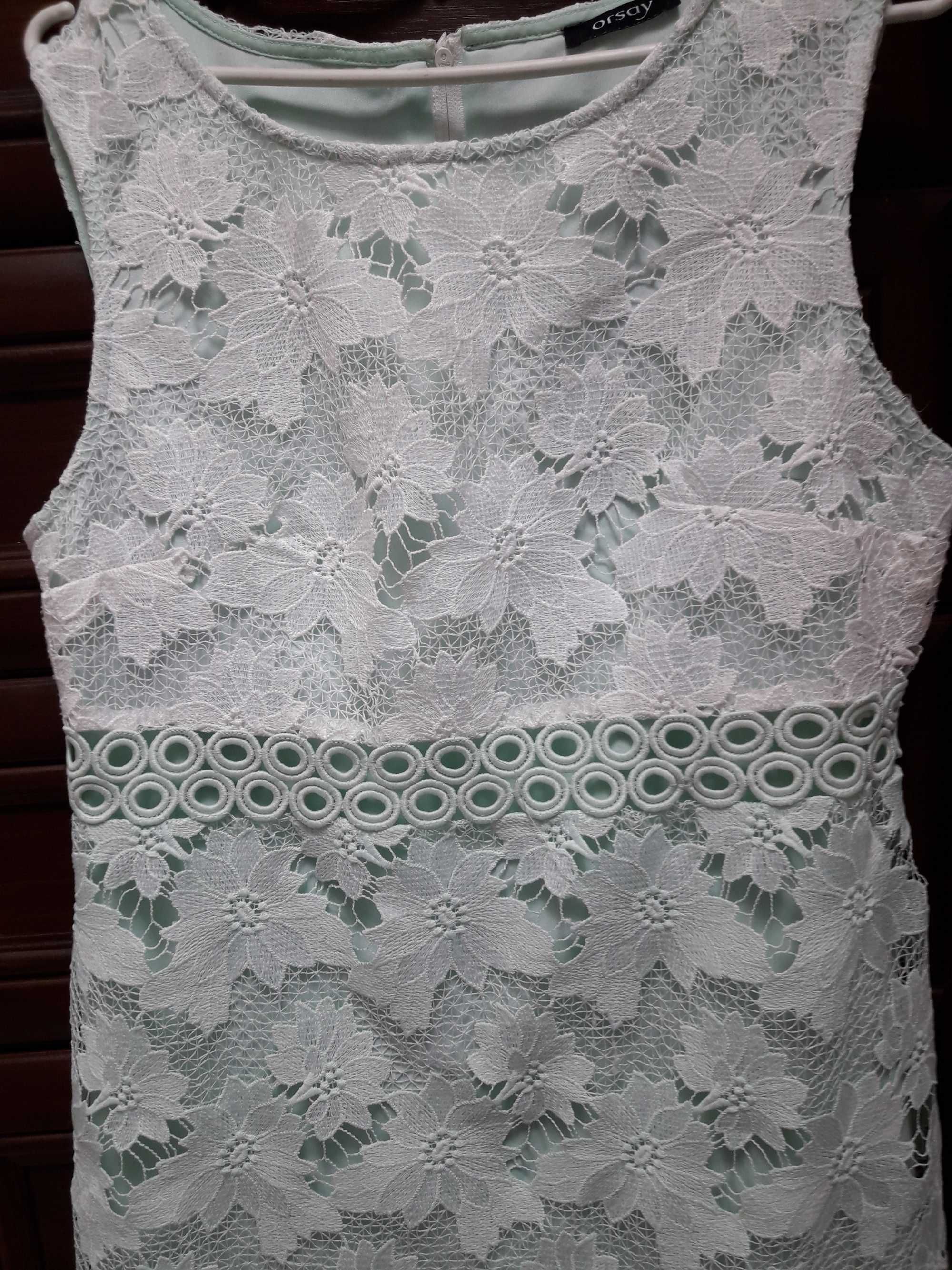Elegancka sukienka orsay r. 40 koronka
