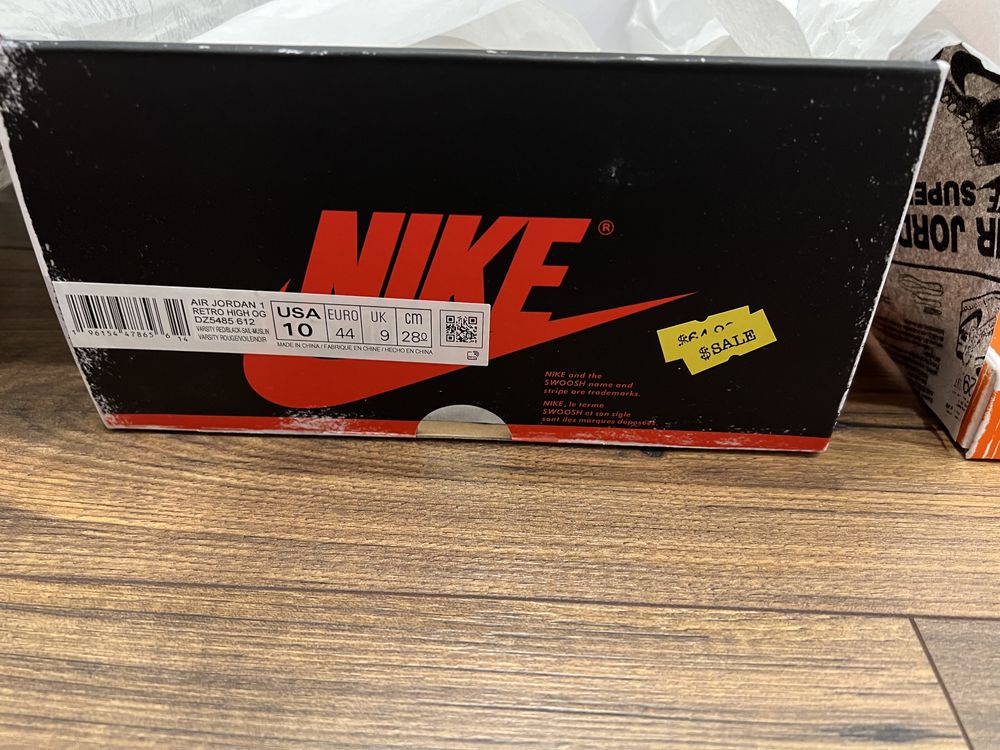 Nike Air Jordan 1 High Lost and Found r 44/ 10US