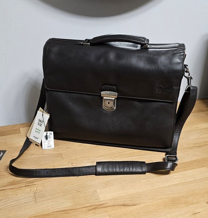 Skórzana aktówka teczka Picard retro B275 Skóra bydlęca