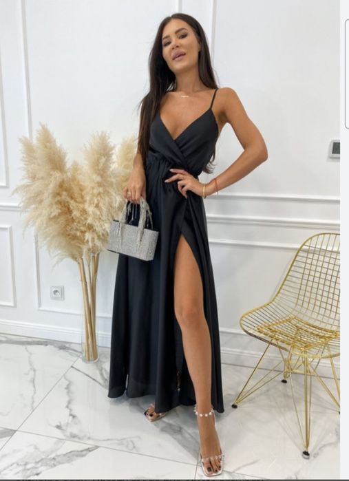 Długa sukienka satynowa Hollywood Dream