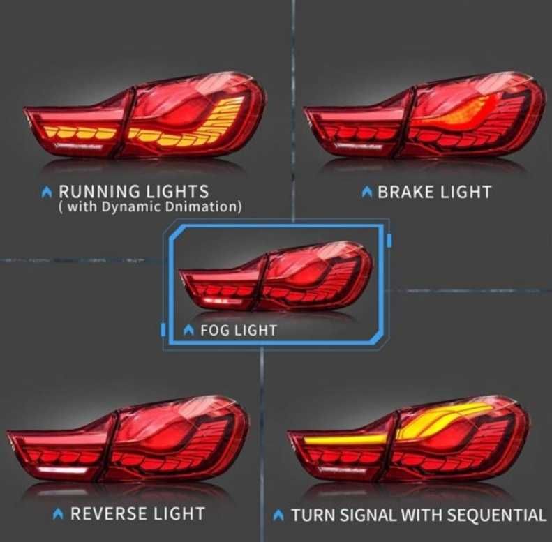 Lampy Tylne OLED GTS CS BMW F32 F33 F36 F82 M4  RED / SMOKE