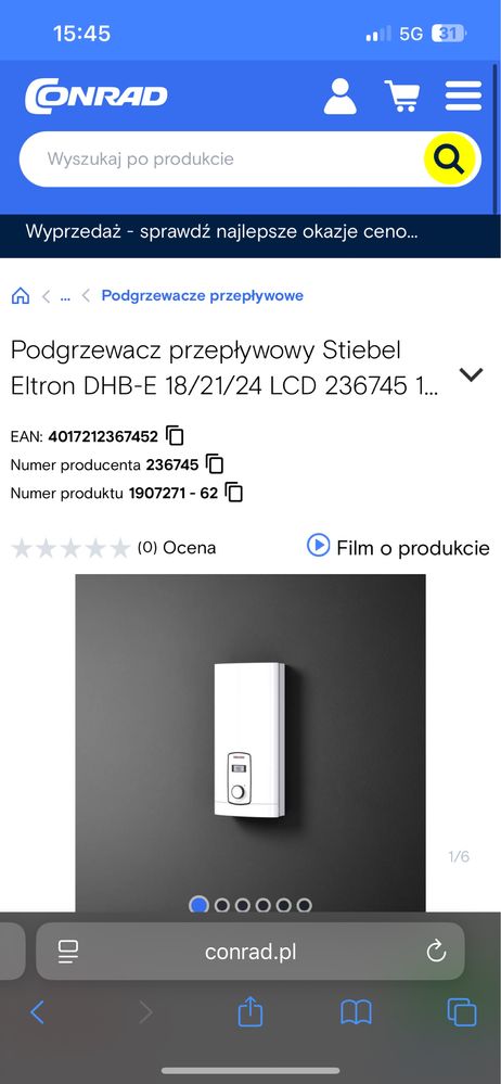 Stiebel Eltron DHB E 24kW 3 fazowy przeplywowy elektryczny podgrzewacz