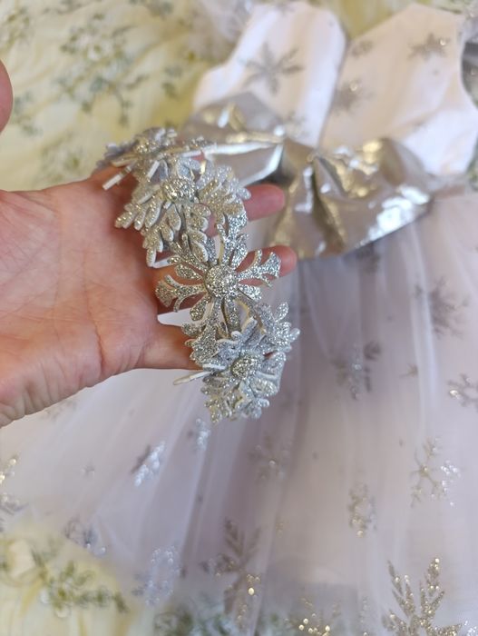 Сукня, ПРОКАТ плаття сніжинки,прокат