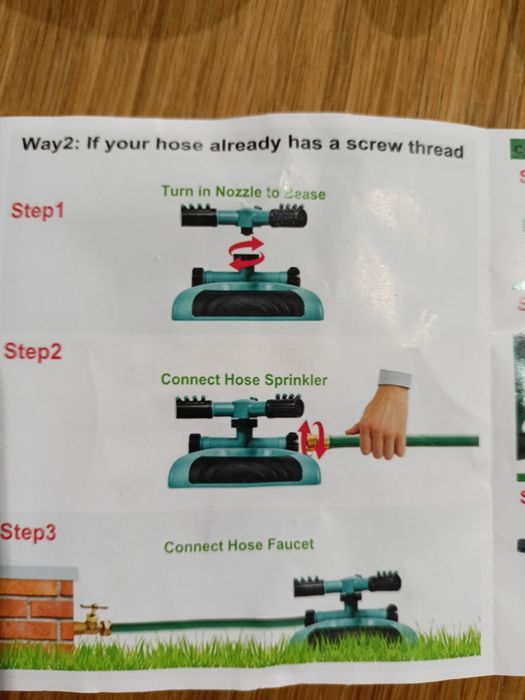 Obrotowy motylkowy zraszacz do trawnika ogrodowego