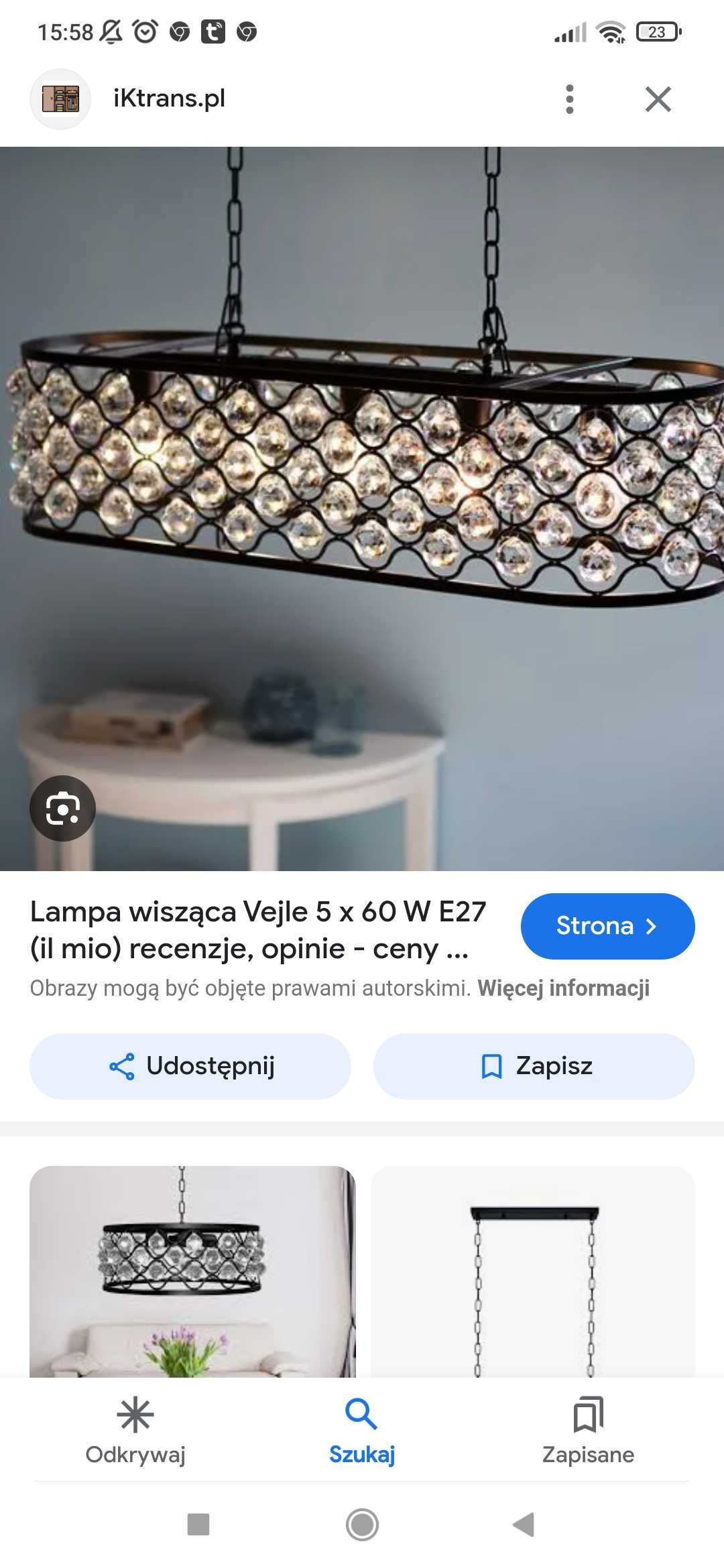 Sprzedam lampe wisząca