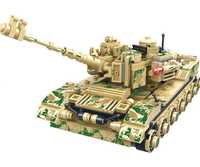 Klocki kompatybilne z LEGO World War czołg Tiger  US Army (850 el.)