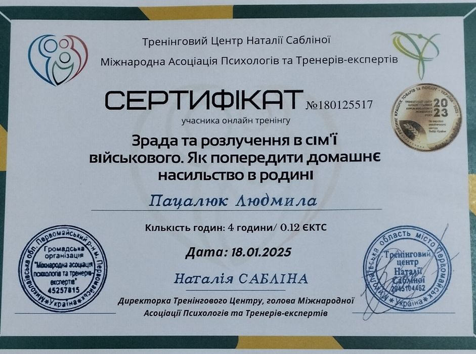 Консультації психолога