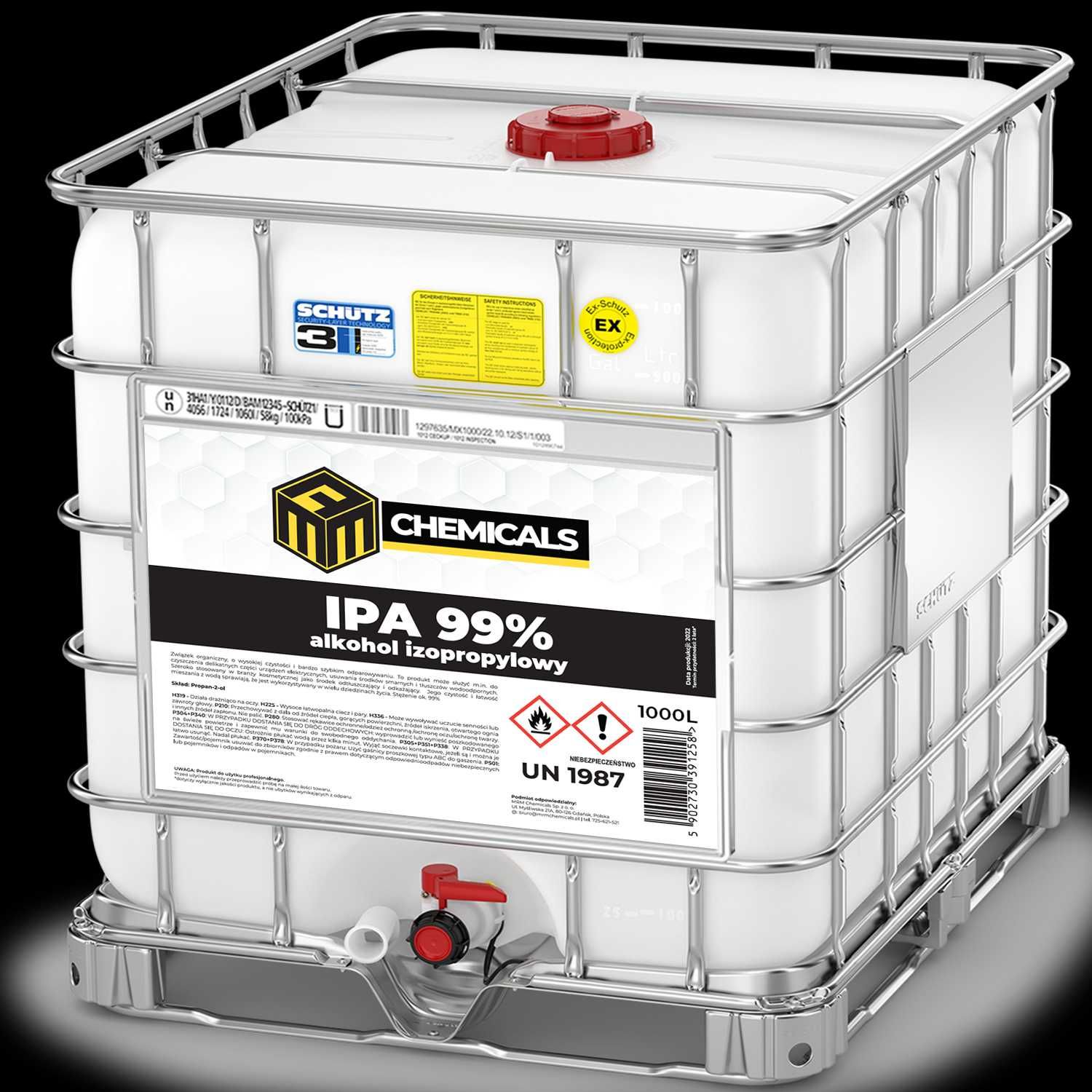 IPA 99% alkohol IZOPROPYLOWY, MAUZER 1000 L, cena netto