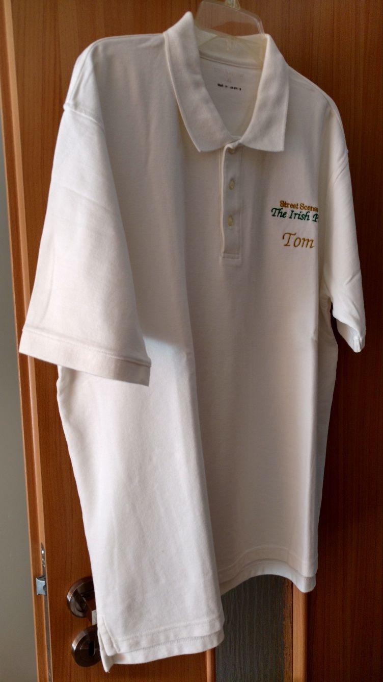 Biała koszulka polo marki Croft&Barrow, rozmiar XL