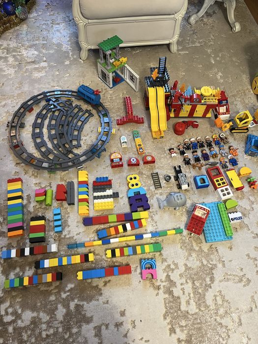 Płock Lego duplo dla chlopca strazak budowniczy tory