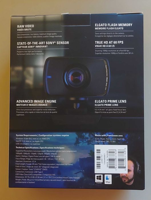 *COMO NOVA* Elgato Facecam Webcam 1080p60 + Master Mount S