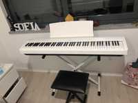 Piano digital kawai ES110 branco com suporte banco e pedal 88 teclas