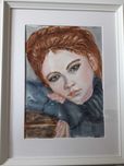 Portret dziewczynki akwarela 21 x 30 cm