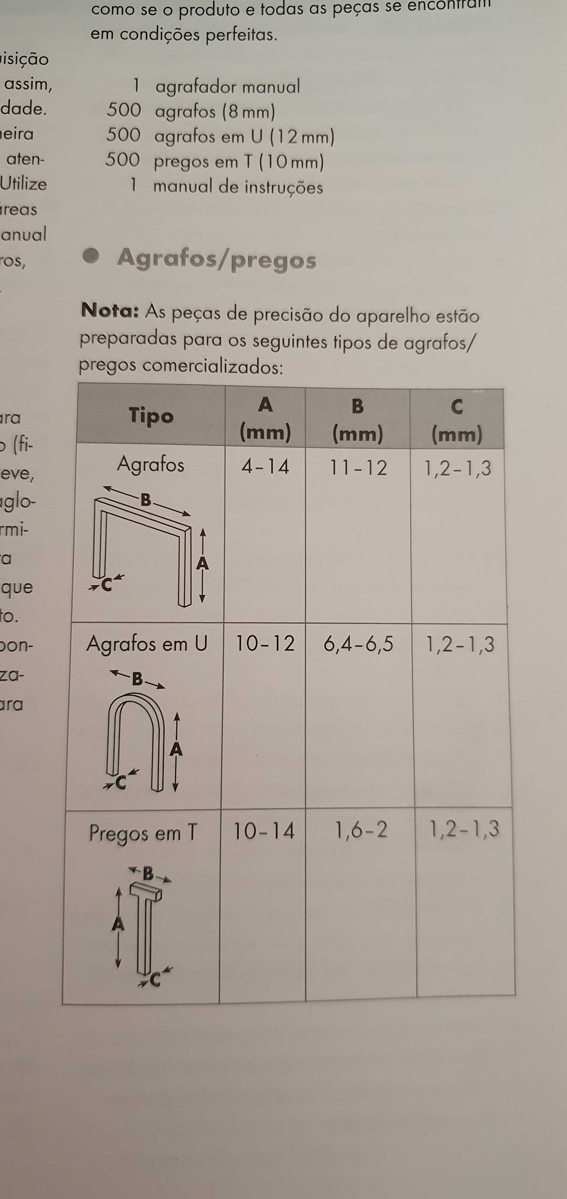 Conjunto de Agrafador com acessorios (novo, com caixa)