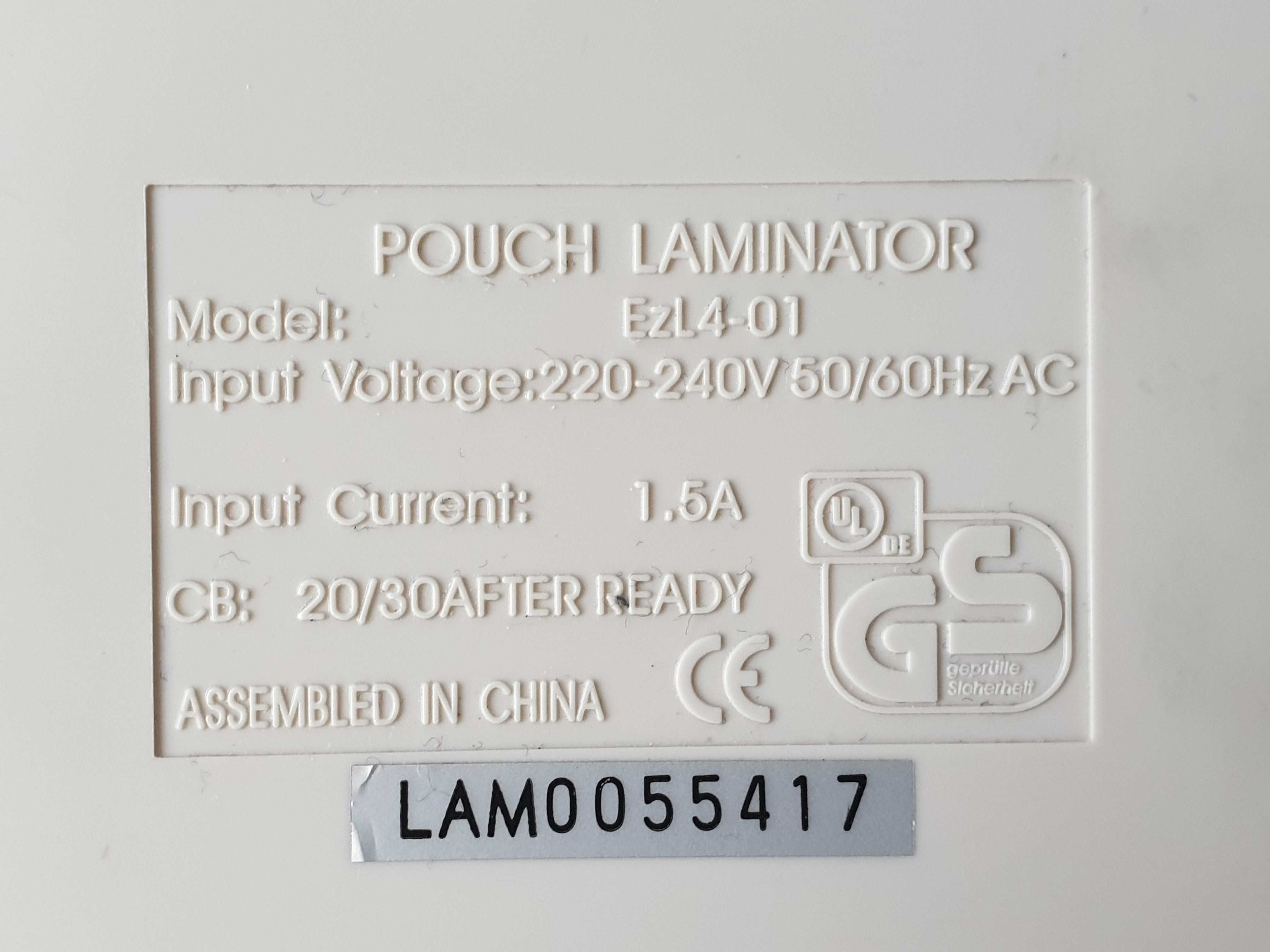 Ламінатор  Pouch Laminator EzL4-01 Premium