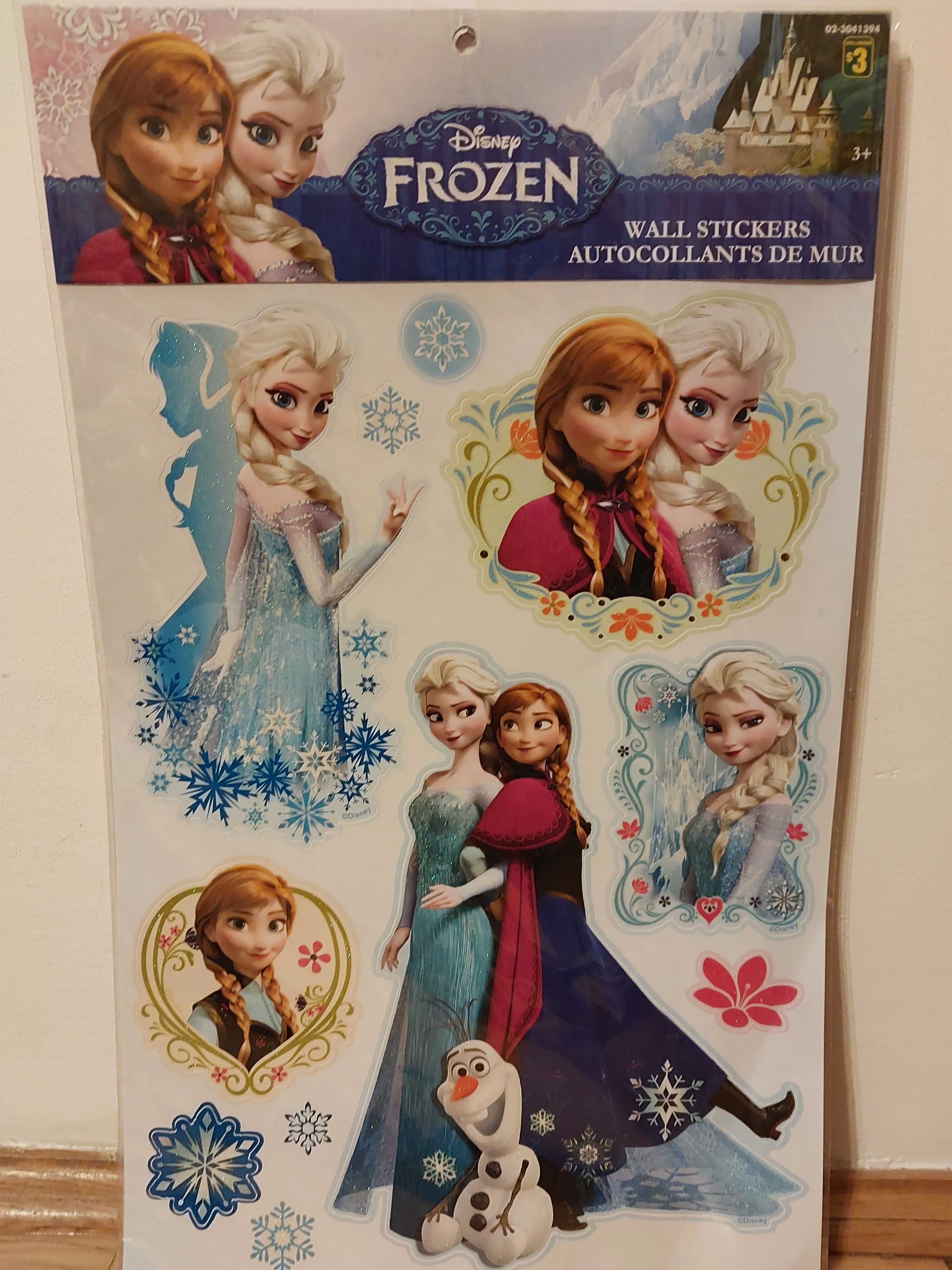 Frozen Elsa Anna - Naklejki 3D na ścianę nowe zestaw 2 plansz