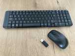 Zestaw bezprzewodowy Logitech klawiatura k220 + myszka m150, czarny